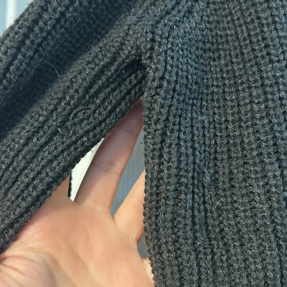 Grey Cropped Laces Pirate Forever 21 Baggy Sweater - Picture 6 of 7